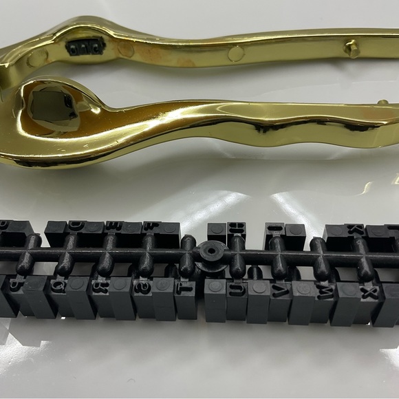 Brookstone Gold Plated Golf Ball Personalizer Up to Three Letters - Picture 3 of 7